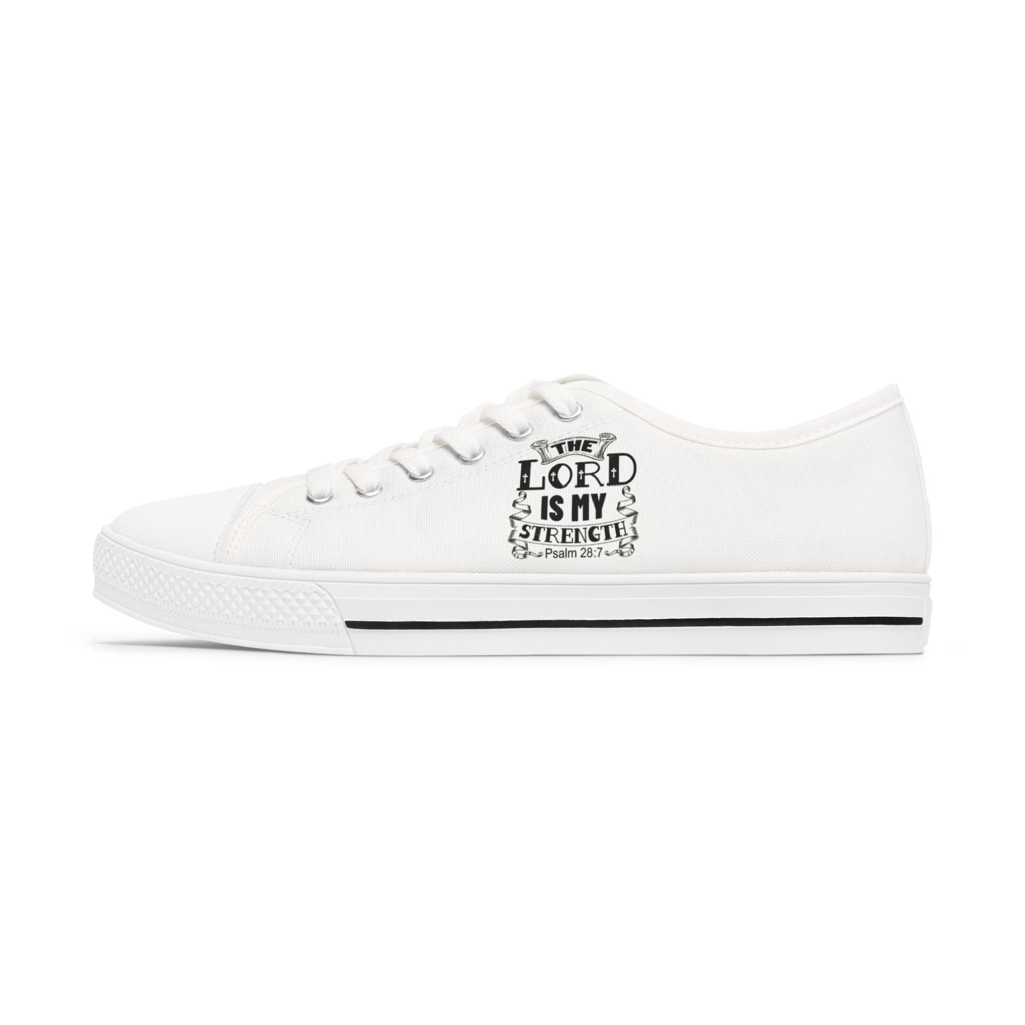 Faith-Inspired Women's Low Top Sneakers - Stylish Christian Footwear, Perfect for Casual Outings, Church Events, and Daily Wear.
