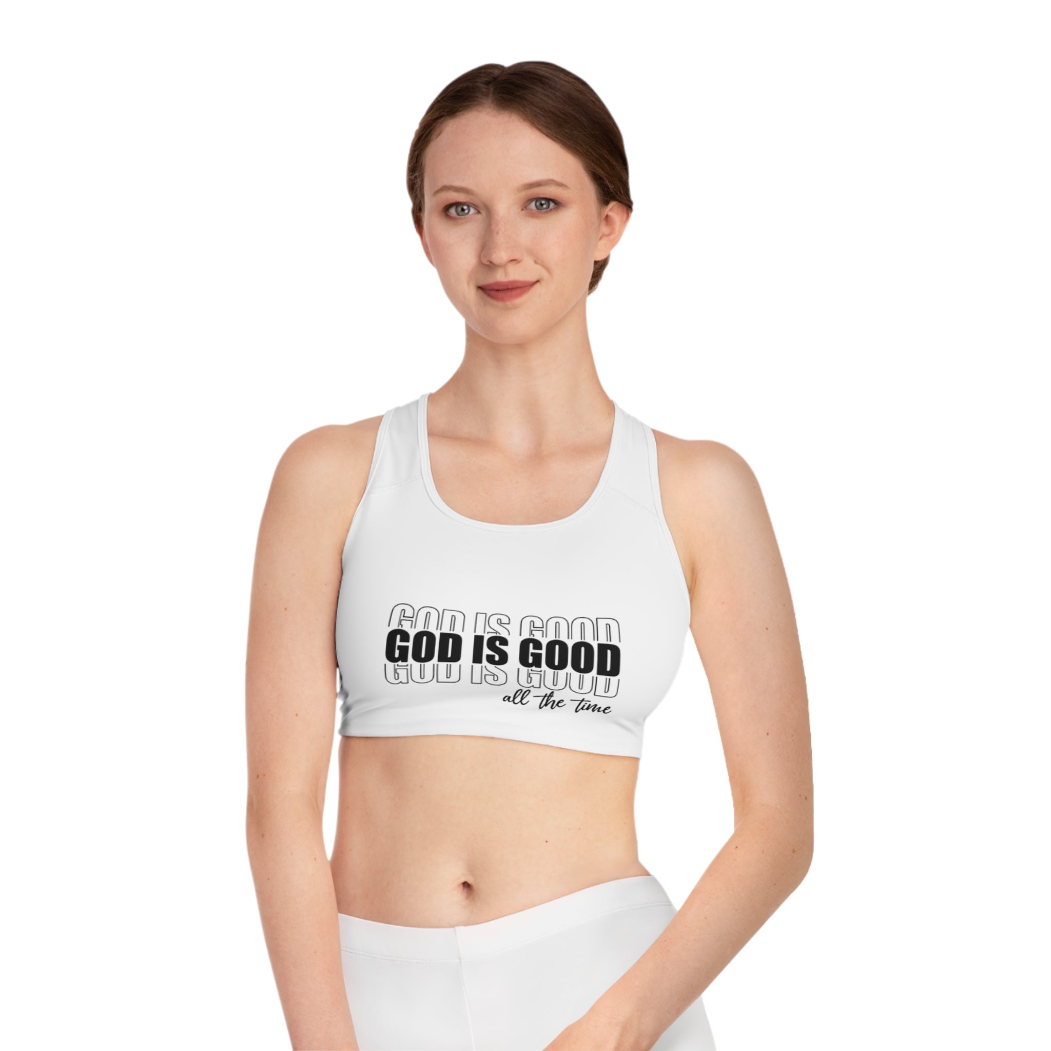 God is Good Sports Bra - Inspirational Activewear, Fitness Top, Workout Gear, Christian Apparel, Daily Motivation