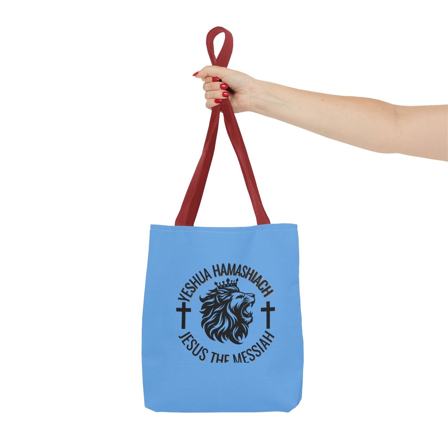 Yeshua Hamashiach Lion Tote Bag, Christian Tote, Religious Bag, Inspirational Gift, Biblical Art, Faith Accessory