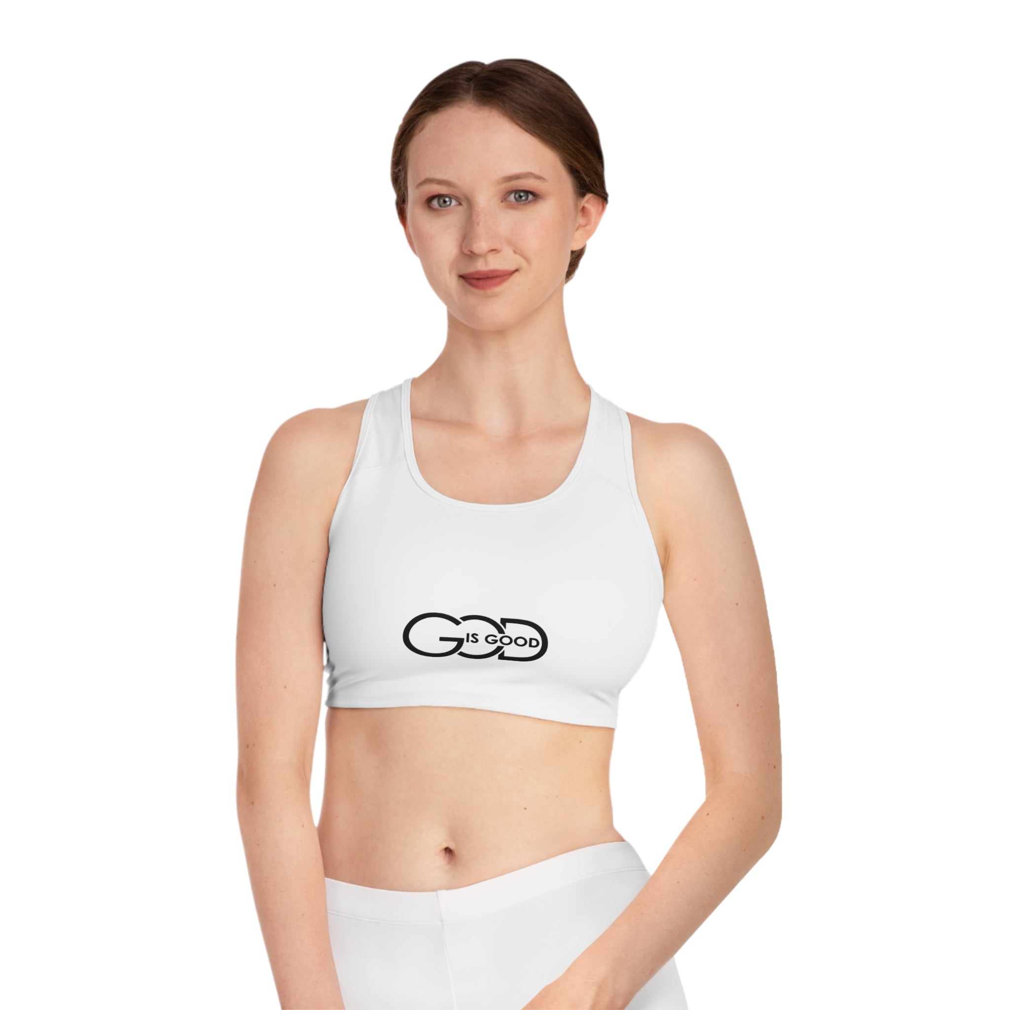 Inspirational Sports Bra - Motivational Activewear, Gym Apparel, Mindful Fitness, Faith-Based Exercise