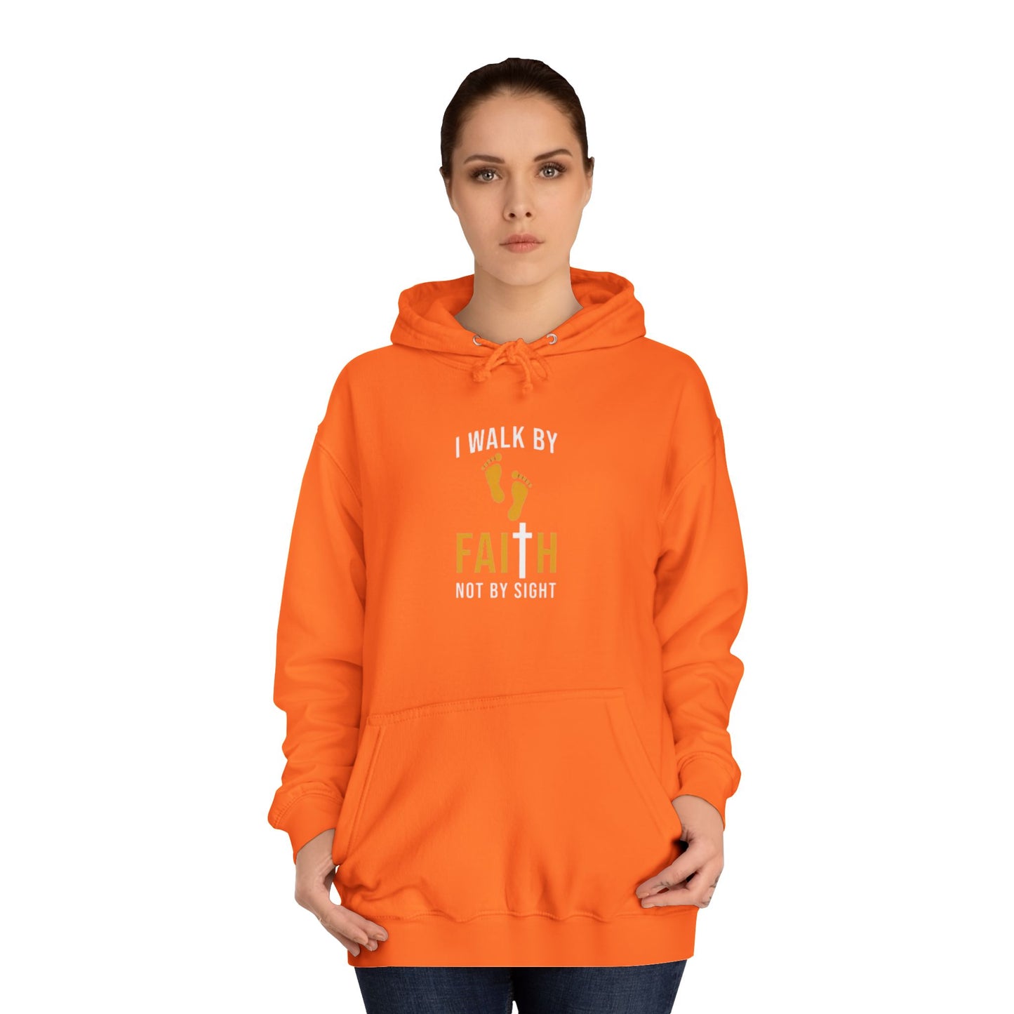 Faith Unisex College Hoodie | Motivational Apparel, Inspirational Gift, Cozy Sweatshirt, College Spirit Wear, Trendy Hoodie