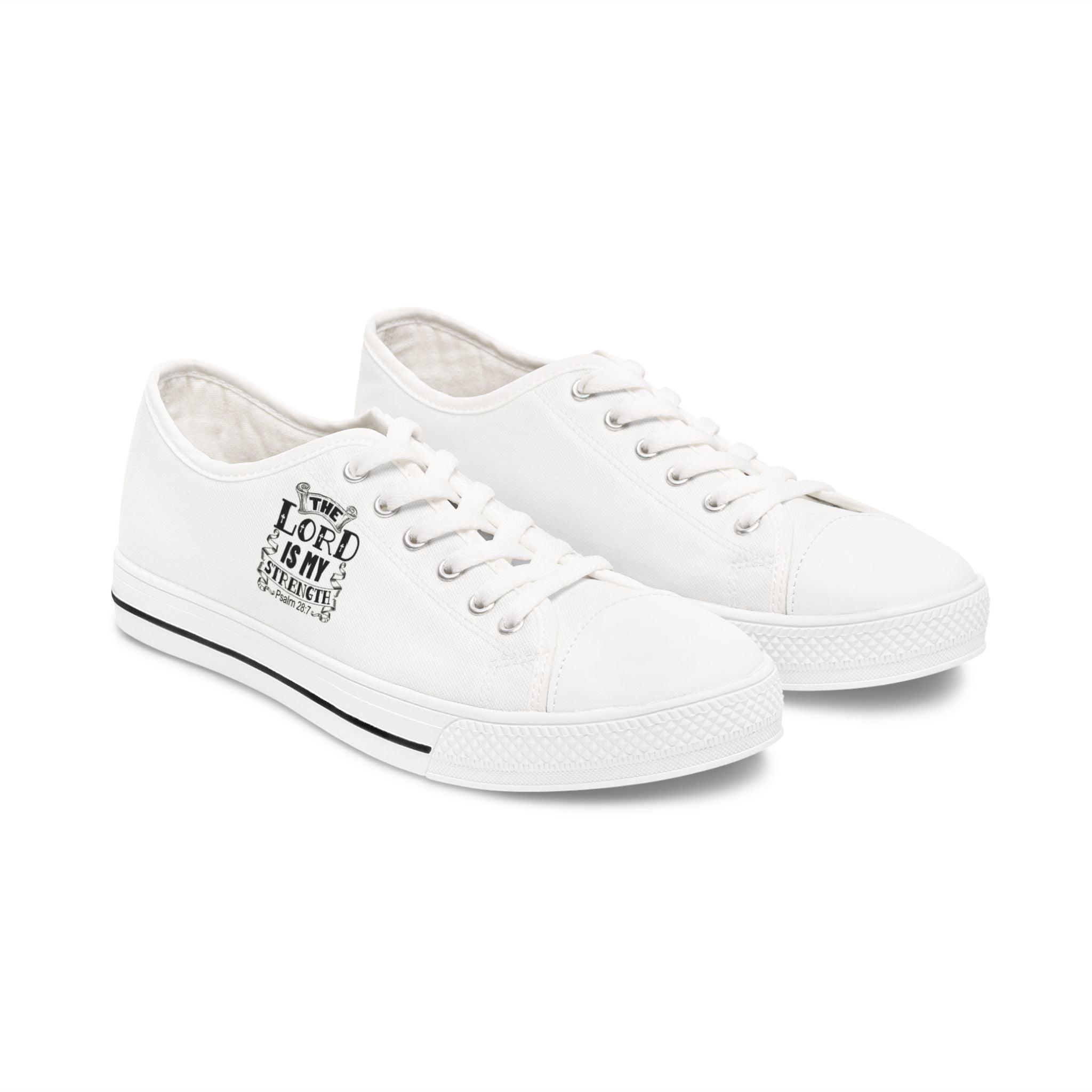 Faith-Inspired Women's Low Top Sneakers - Stylish Christian Footwear, Perfect for Casual Outings, Church Events, and Daily Wear.