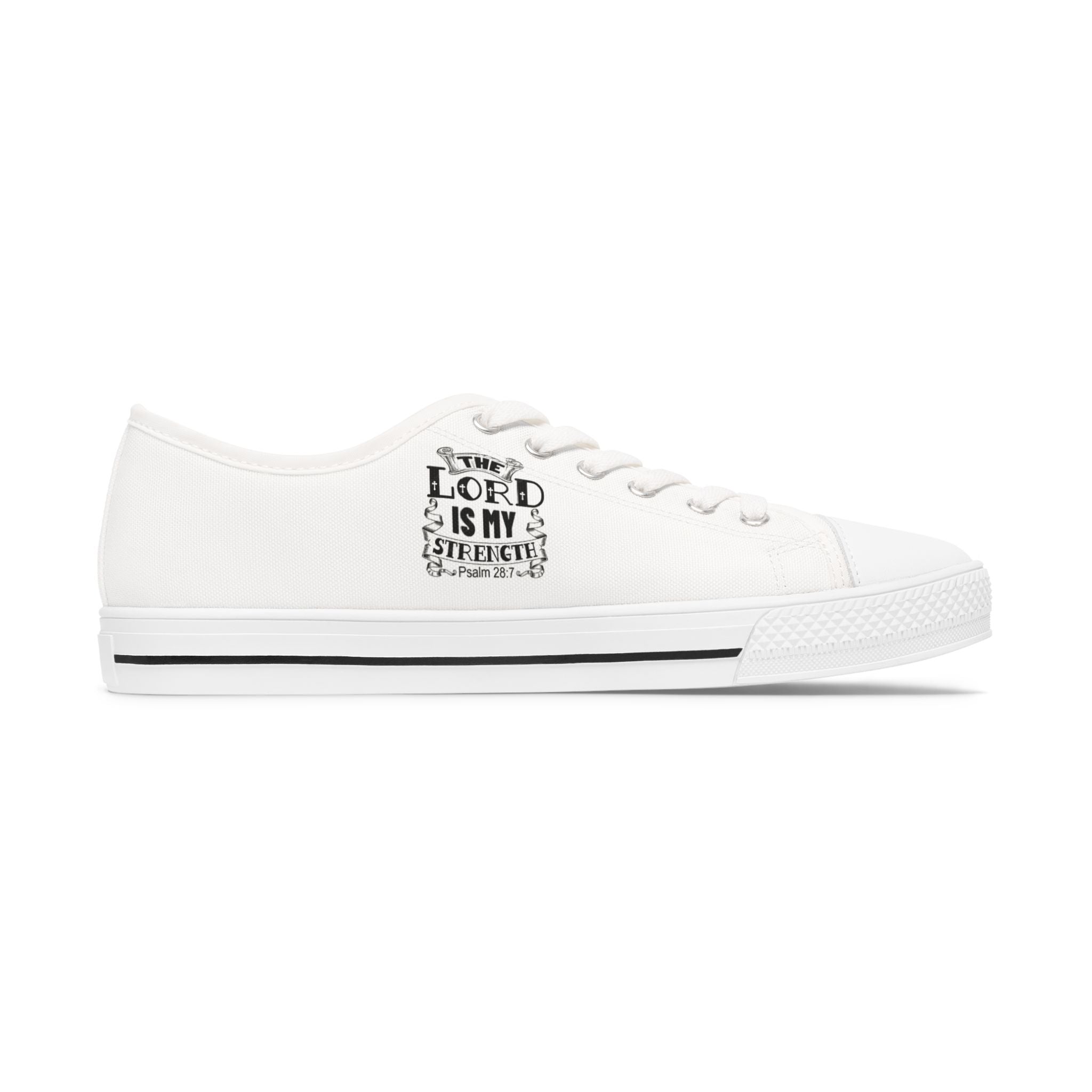 Faith-Inspired Women's Low Top Sneakers - Stylish Christian Footwear, Perfect for Casual Outings, Church Events, and Daily Wear.