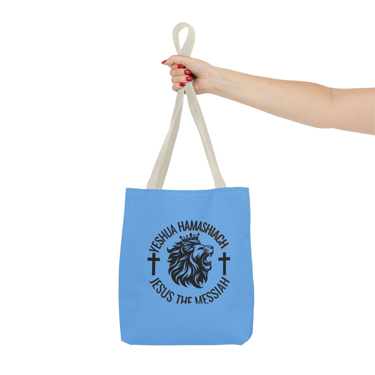 Yeshua Hamashiach Lion Tote Bag, Christian Tote, Religious Bag, Inspirational Gift, Biblical Art, Faith Accessory