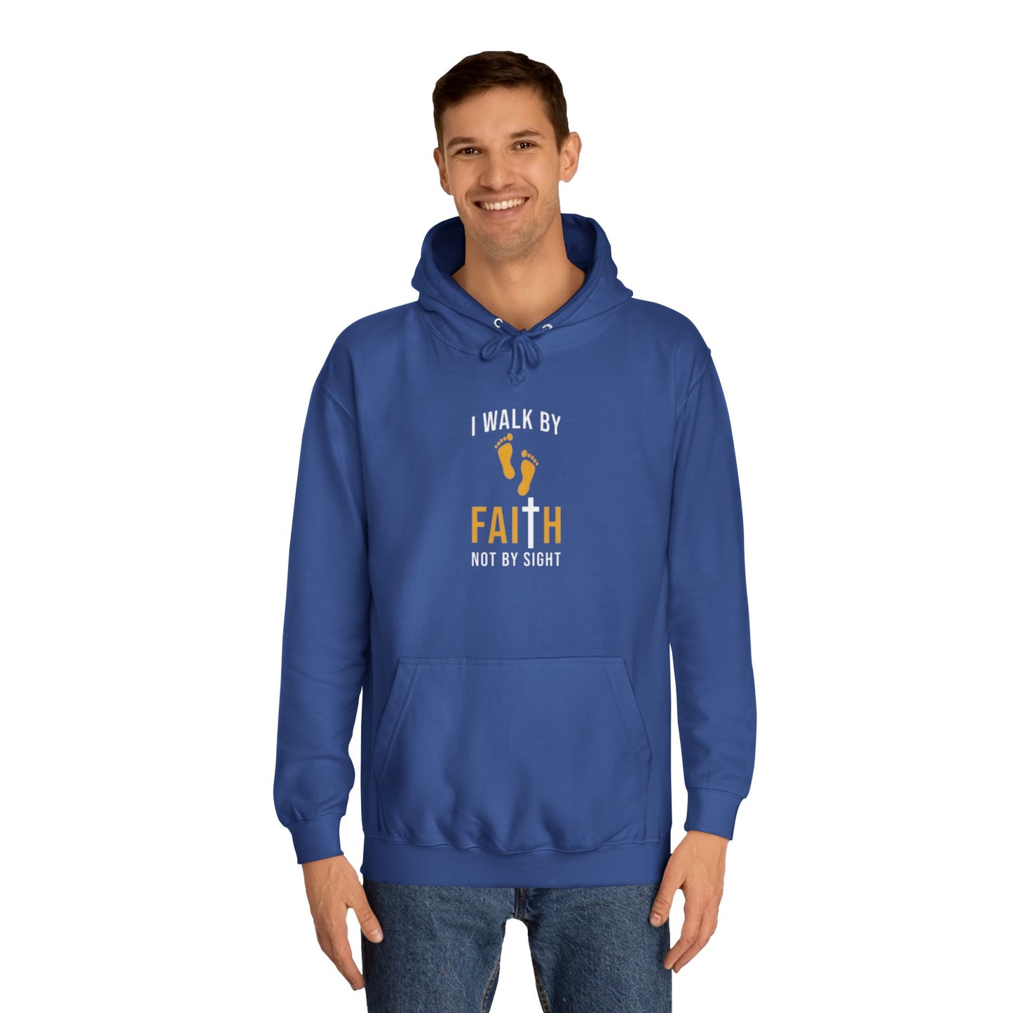 Faith Unisex College Hoodie | Motivational Apparel, Inspirational Gift, Cozy Sweatshirt, College Spirit Wear, Trendy Hoodie