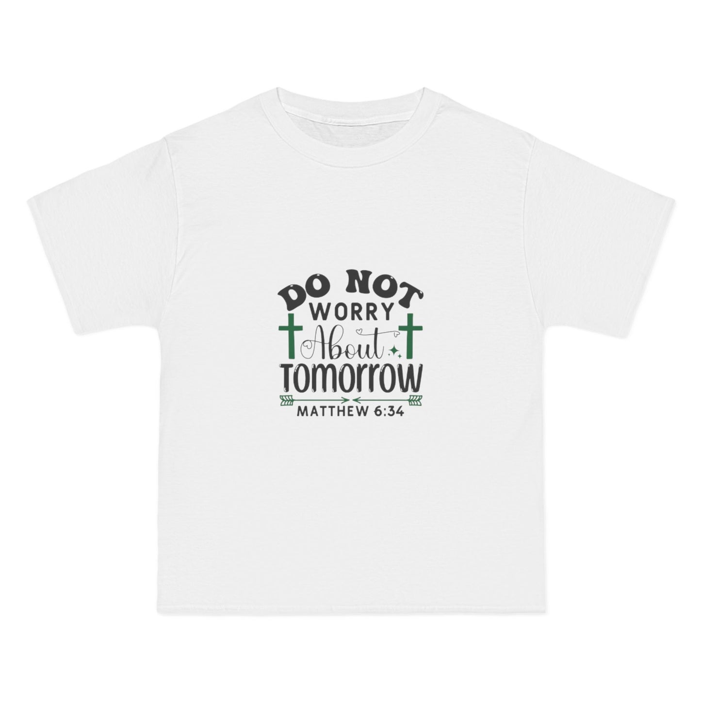 Inspirational Christian Tee: 'Do Not Worry About Tomorrow', Faith, Spiritual Gift, Relaxed Fit, Casual Wear, Bible Verse Shirt