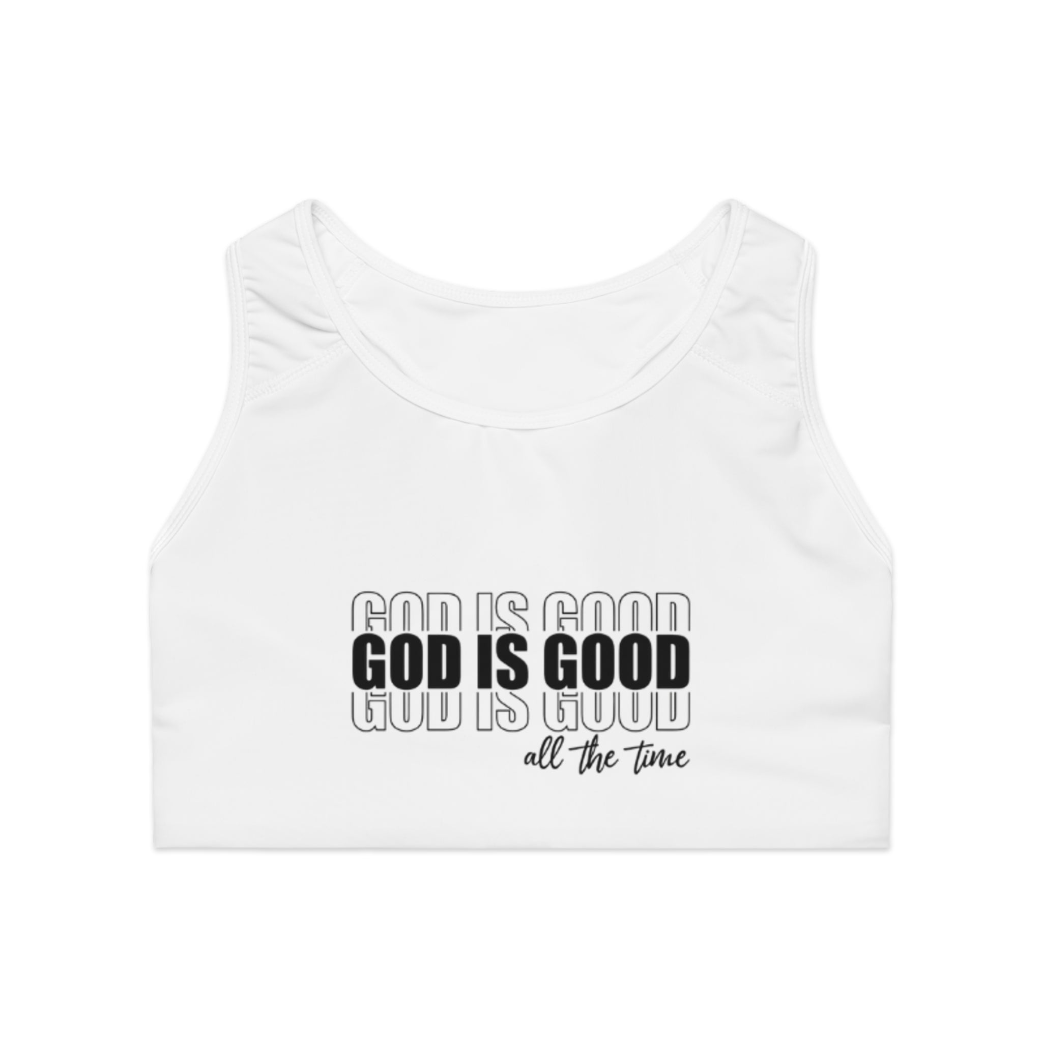 God is Good Sports Bra - Inspirational Activewear, Fitness Top, Workout Gear, Christian Apparel, Daily Motivation