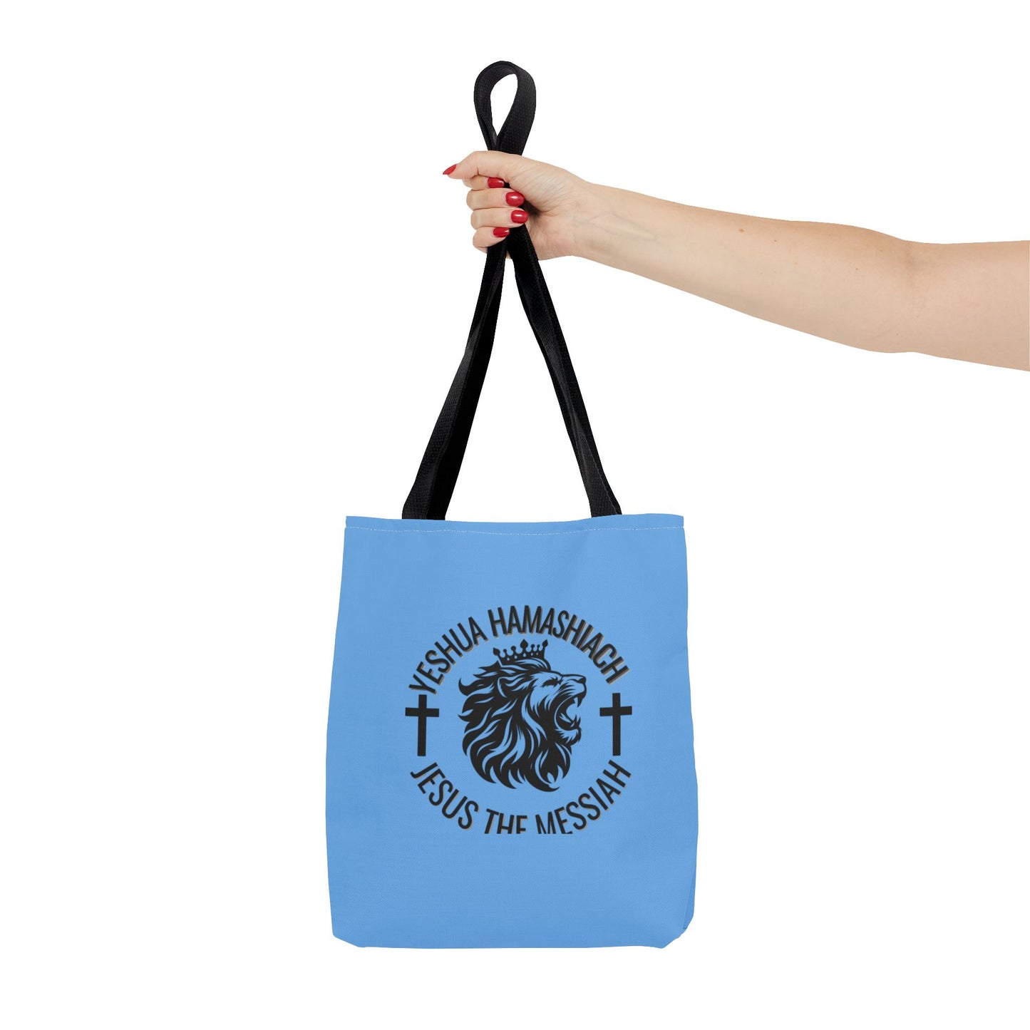 Yeshua Hamashiach Lion Tote Bag, Christian Tote, Religious Bag, Inspirational Gift, Biblical Art, Faith Accessory