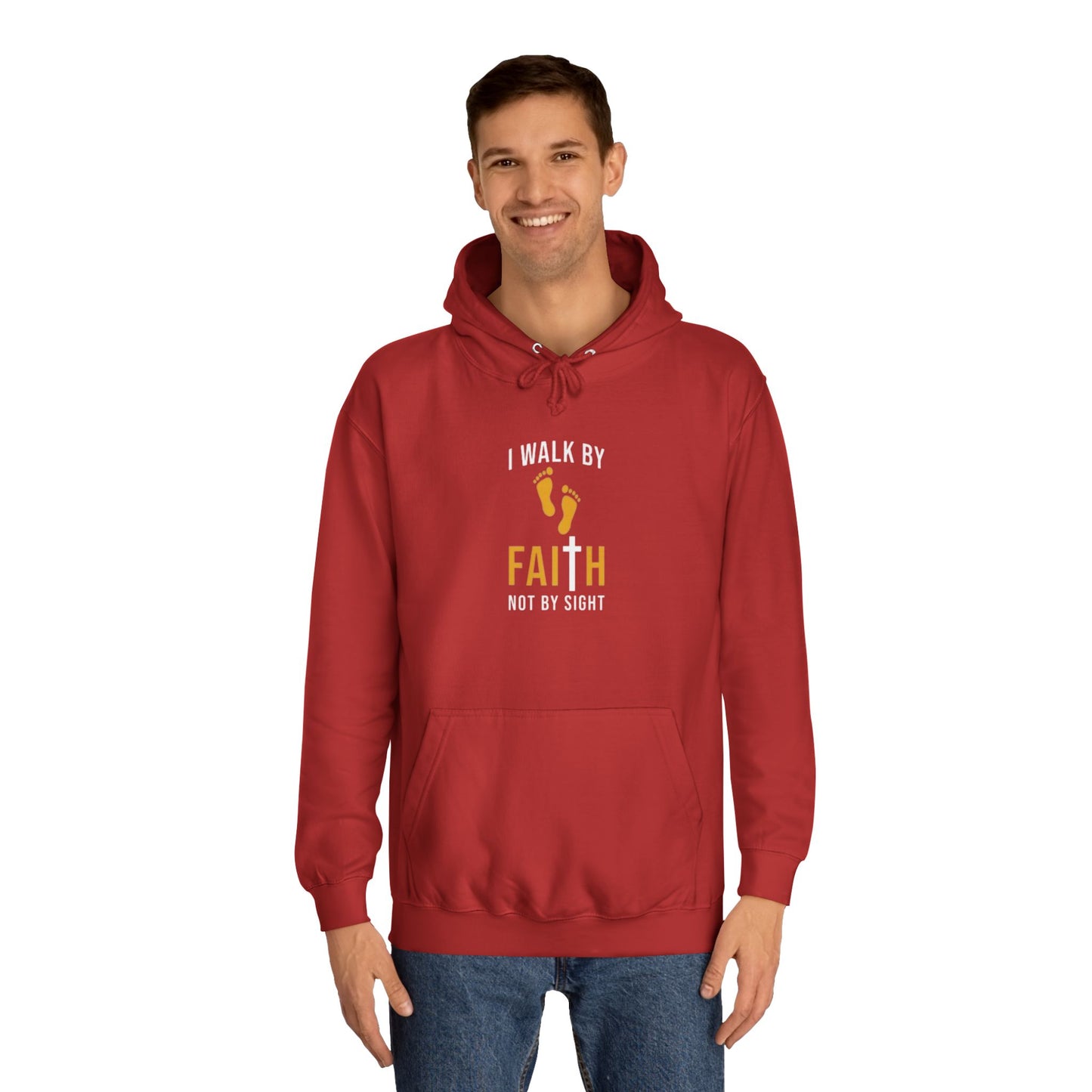 Faith Unisex College Hoodie | Motivational Apparel, Inspirational Gift, Cozy Sweatshirt, College Spirit Wear, Trendy Hoodie