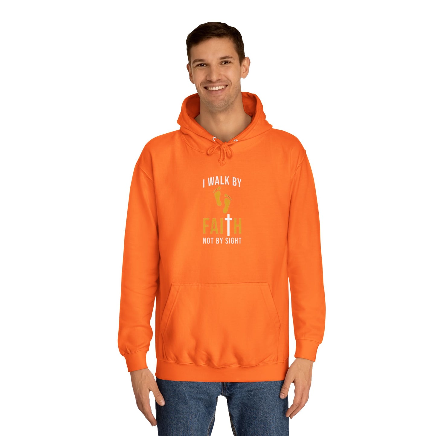 Faith Unisex College Hoodie | Motivational Apparel, Inspirational Gift, Cozy Sweatshirt, College Spirit Wear, Trendy Hoodie