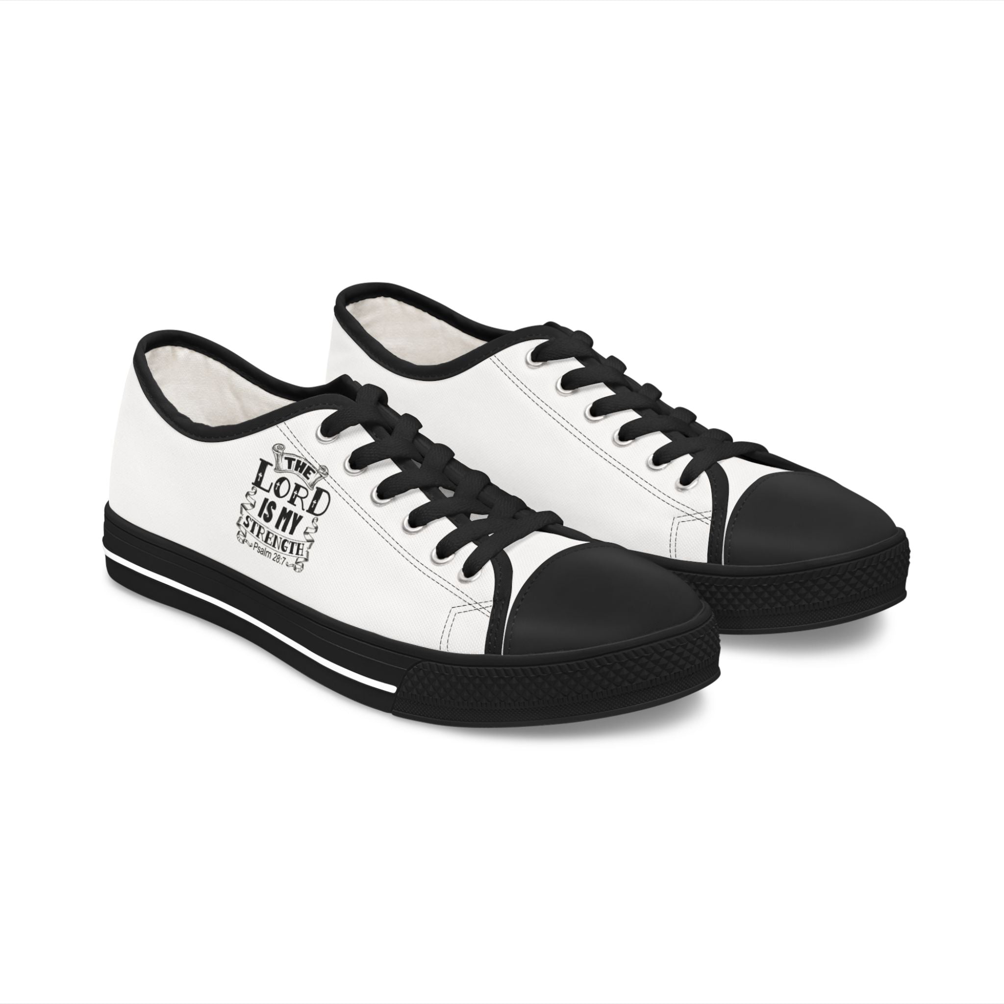 Faith-Inspired Women's Low Top Sneakers - Stylish Christian Footwear, Perfect for Casual Outings, Church Events, and Daily Wear.