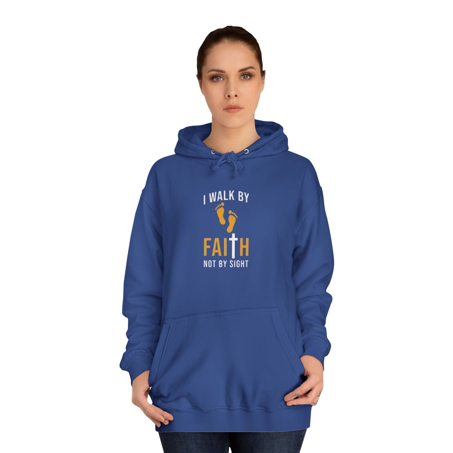 Faith Unisex College Hoodie | Motivational Apparel, Inspirational Gift, Cozy Sweatshirt, College Spirit Wear, Trendy Hoodie