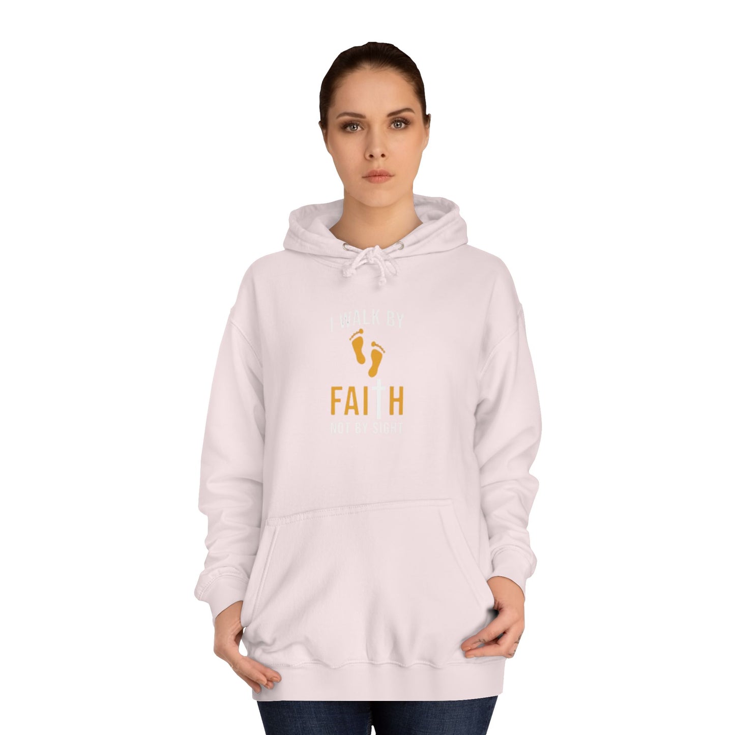 Faith Unisex College Hoodie | Motivational Apparel, Inspirational Gift, Cozy Sweatshirt, College Spirit Wear, Trendy Hoodie