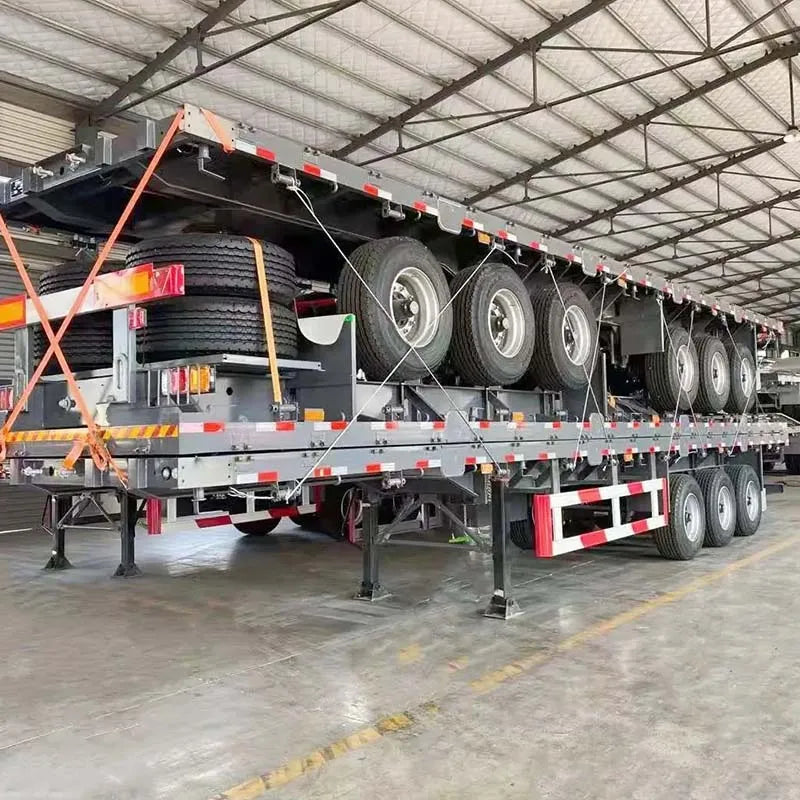 Best Price 30 Ton 40 Ton 50 Ton 2 Axles 3 Axles 4 Axles Flatbed Semi-Trailer Container Trailer 48 FT 40 FT 20 FT for Sale