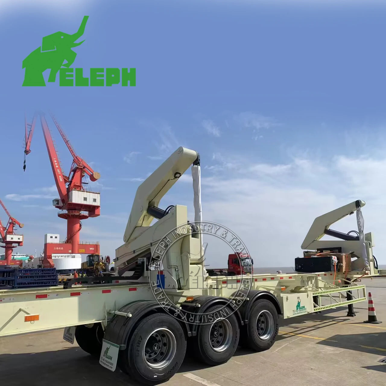 China Made Trailer Accessories 20ff 40ff Container Side Loader Container Trailer