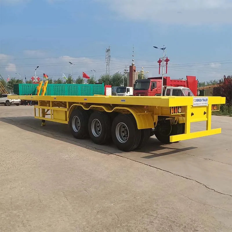 Best Price 30 Ton 40 Ton 50 Ton 2 Axles 3 Axles 4 Axles Flatbed Semi-Trailer Container Trailer 48 FT 40 FT 20 FT for Sale
