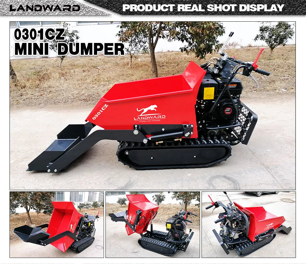 Gasoline Mini Dumper Fast Delivery Small Dump Truck 500 KG Available In Stock Tiny Hydraulic Track Dumper Truck Customized Sale