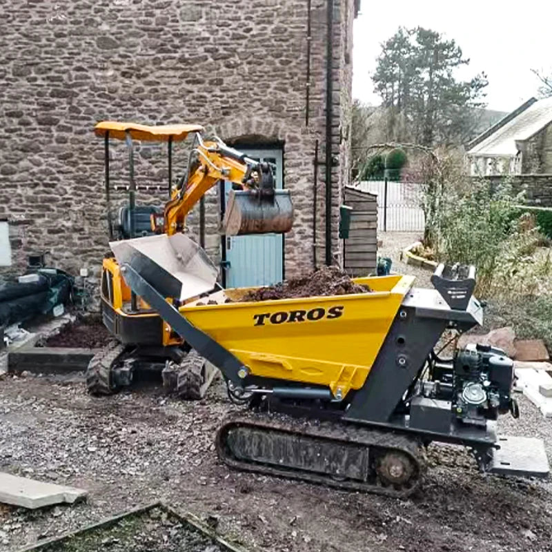 TOROS Ce Epa Certification 500Kg 800Kg Mini Dump Trucks Mining Sit Dumper Truck With 4X4 Tipper Customized Truck Dumper For Sale