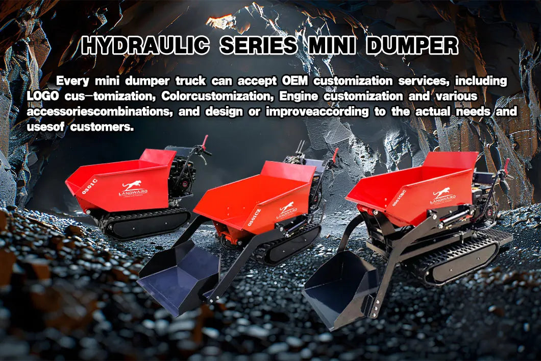 Gasoline Mini Dumper Fast Delivery Small Dump Truck 500 KG Available In Stock Tiny Hydraulic Track Dumper Truck Customized Sale