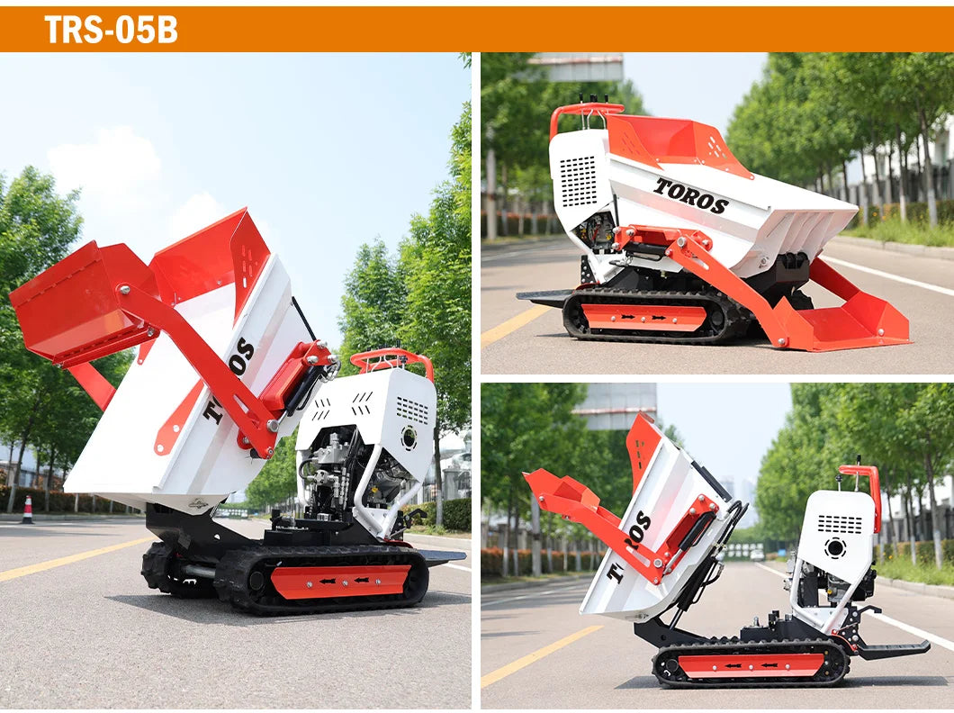 TOROS Ce Epa Certification 500Kg 800Kg Mini Dump Trucks Mining Sit Dumper Truck With 4X4 Tipper Customized Truck Dumper For Sale