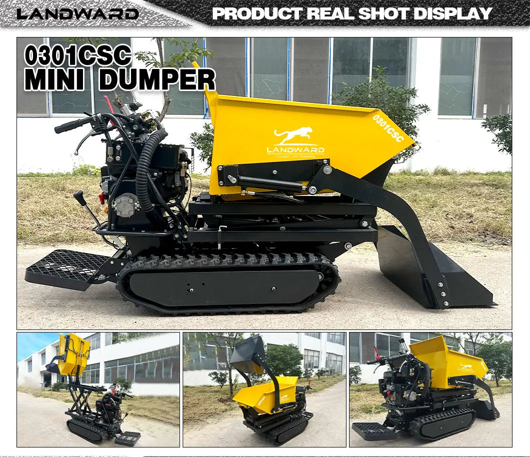Gasoline Mini Dumper Fast Delivery Small Dump Truck 500 KG Available In Stock Tiny Hydraulic Track Dumper Truck Customized Sale