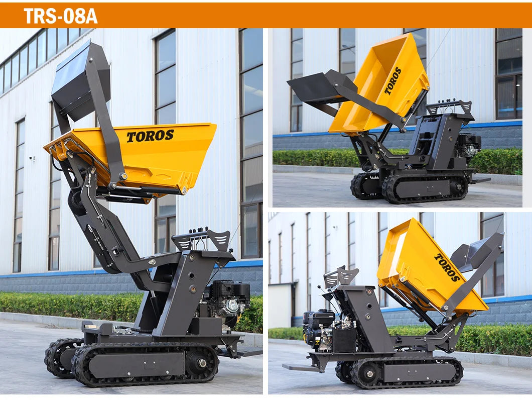 TOROS Ce Epa Certification 500Kg 800Kg Mini Dump Trucks Mining Sit Dumper Truck With 4X4 Tipper Customized Truck Dumper For Sale