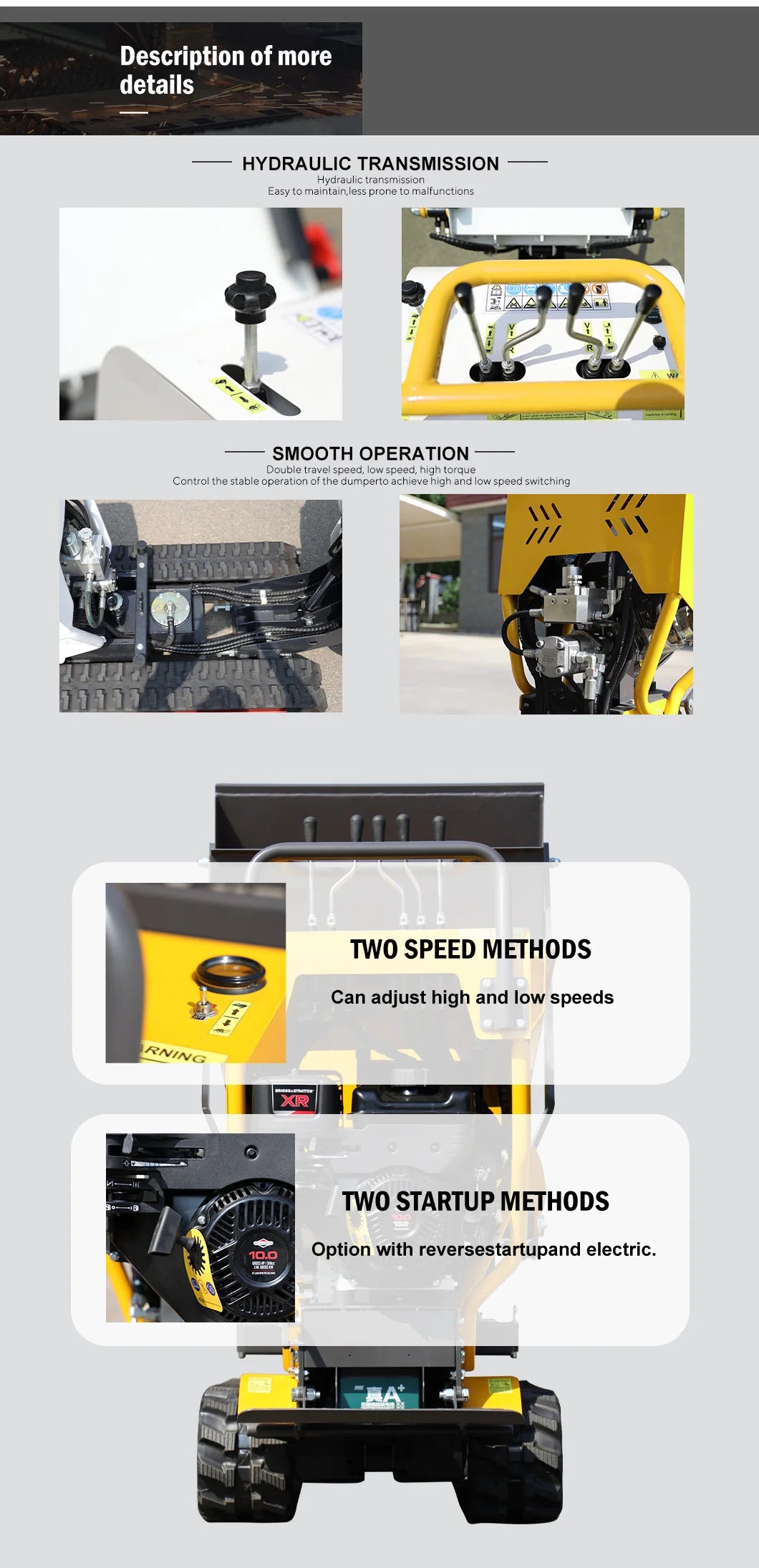 TOROS Ce Epa Certification 500Kg 800Kg Mini Dump Trucks Mining Sit Dumper Truck With 4X4 Tipper Customized Truck Dumper For Sale