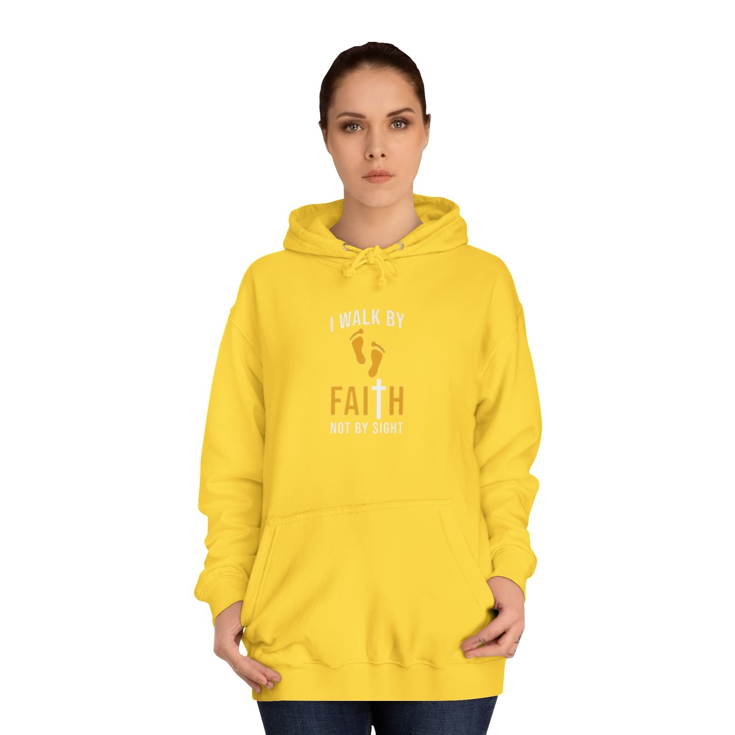 Faith Unisex College Hoodie | Motivational Apparel, Inspirational Gift, Cozy Sweatshirt, College Spirit Wear, Trendy Hoodie