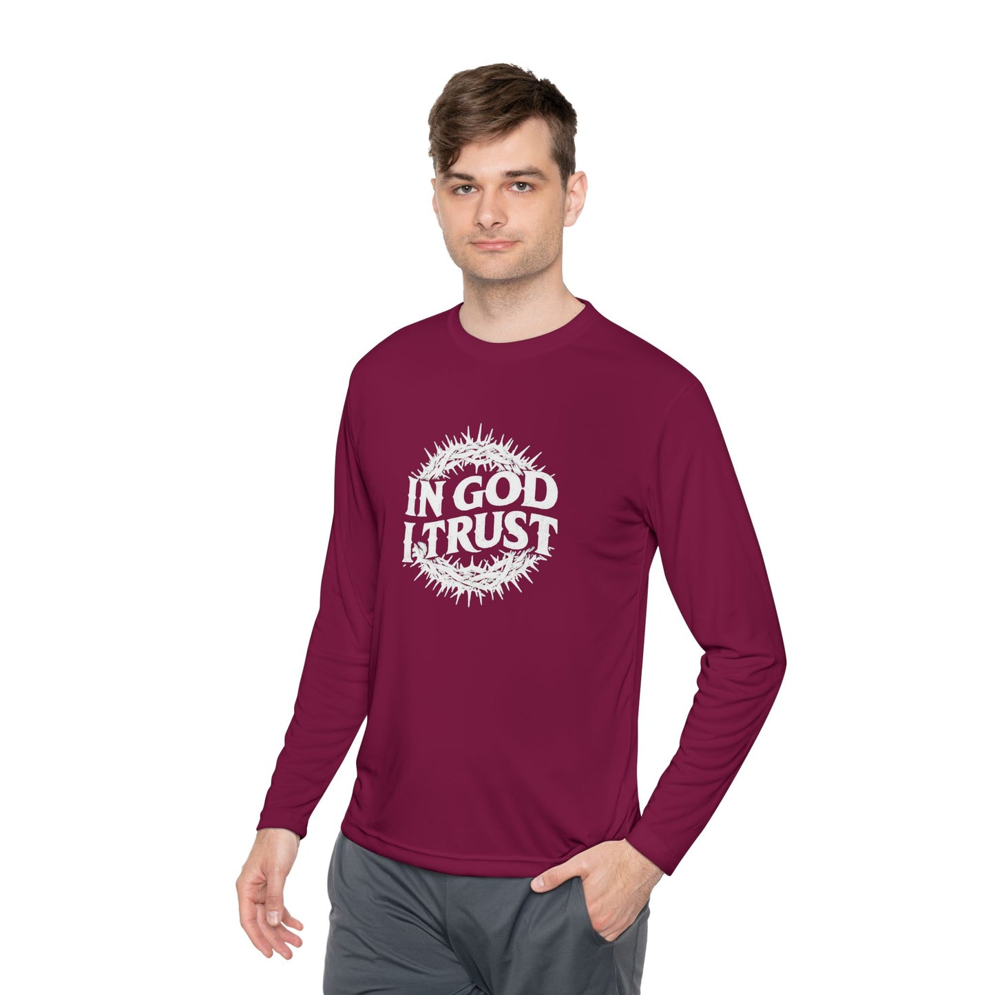 Religious Long Sleeve Tee with Mary and Rose Design, Vintage Christian Tee, Spiritual Gift, Casual Wear, Religious Apparel