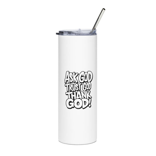 Faith-Inspired Stainless Steel Tumbler, 20oz - Perfect for Daily Hydration, Gifts, Inspirational Quotes, Motivational Travel Mug