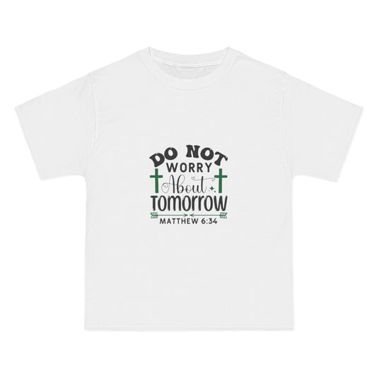 Inspirational Christian Tee: 'Do Not Worry About Tomorrow', Faith, Spiritual Gift, Relaxed Fit, Casual Wear, Bible Verse Shirt