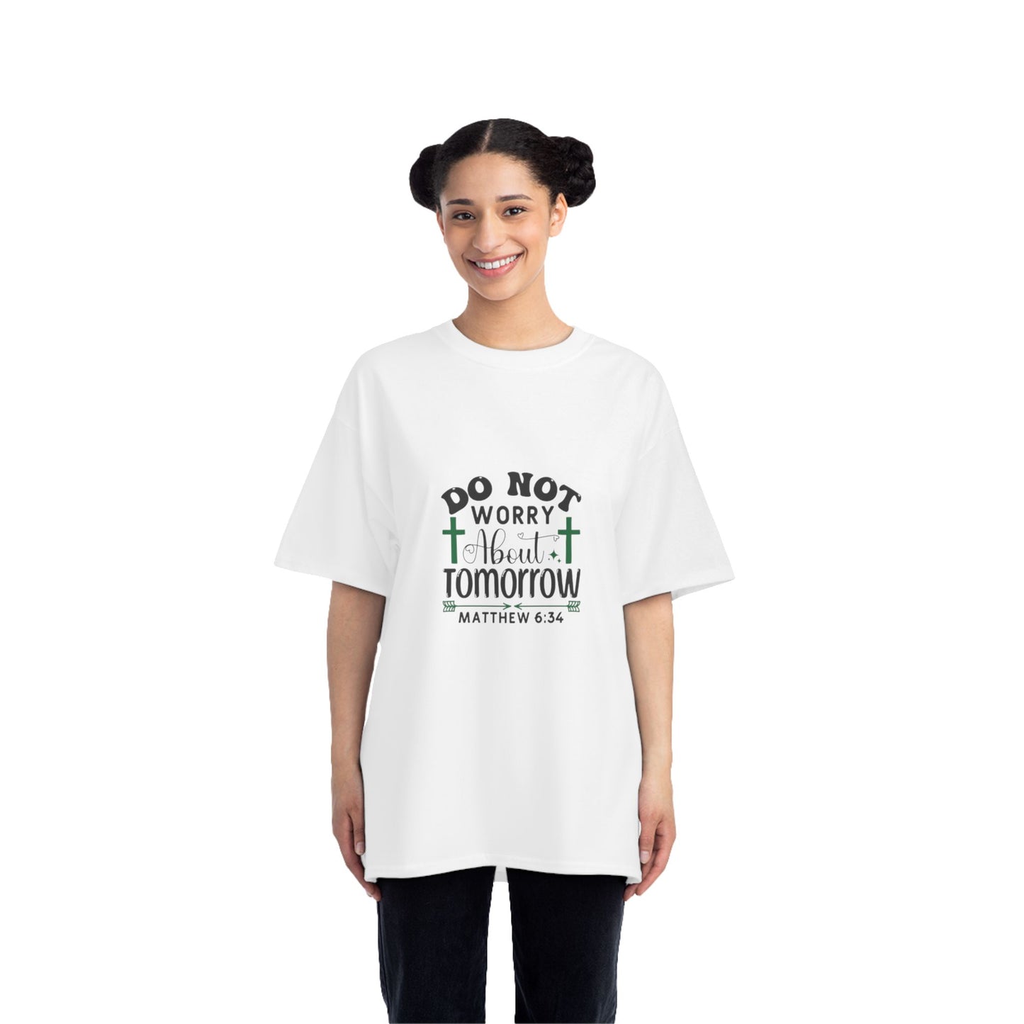 Inspirational Christian Tee: 'Do Not Worry About Tomorrow', Faith, Spiritual Gift, Relaxed Fit, Casual Wear, Bible Verse Shirt