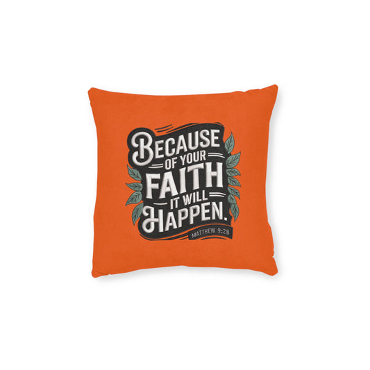 Faith-Inspired Square Pillow | Home Decor, Prayer Gift, Inspirational Accent, Fall Decor, Cozy Living Room