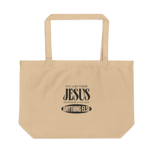 Faith-Inspired Eco Tote for Everyday Use, Jesus Design Bag, Sustainable Shopping Tote, Gift for Christians, Beach or Grocery Bag