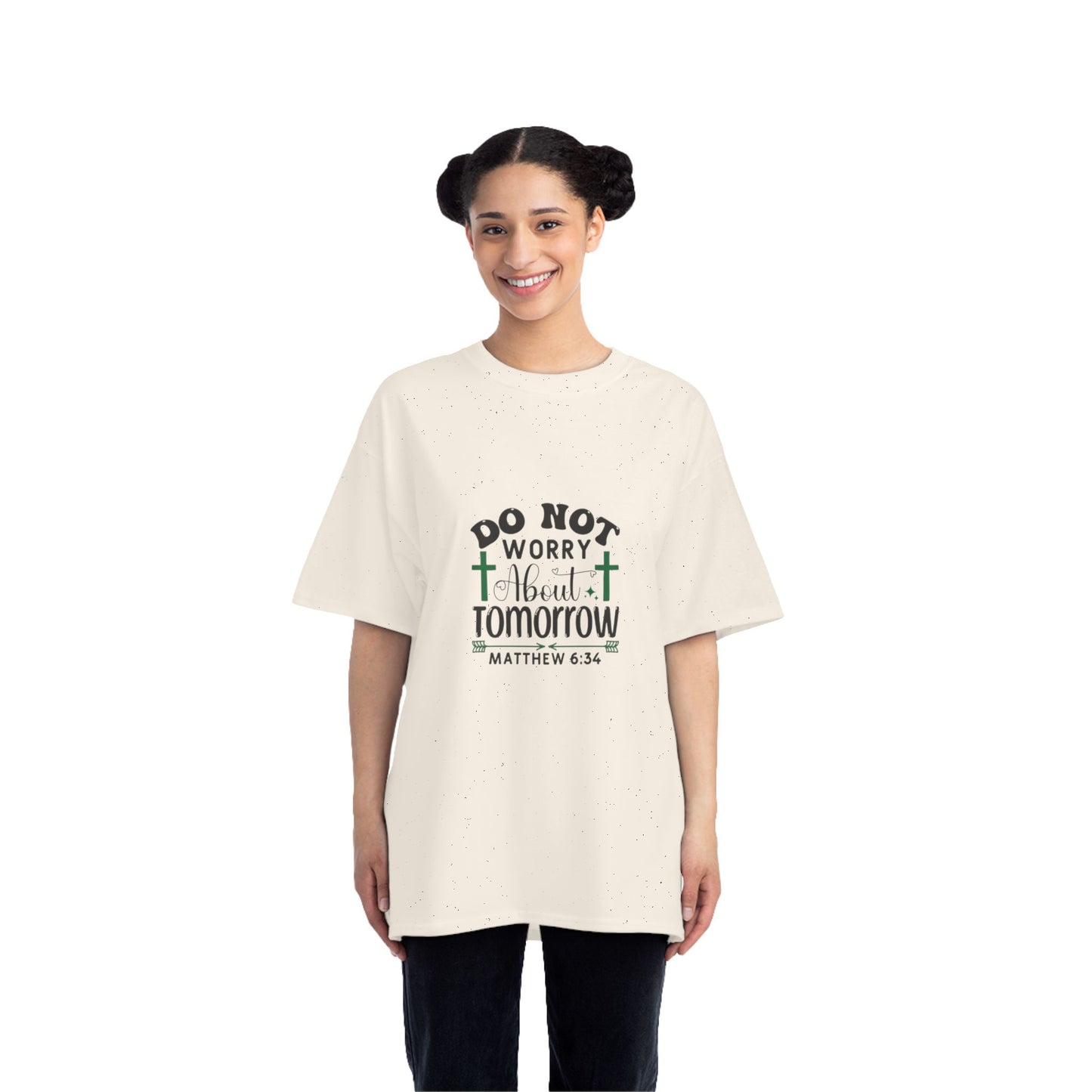 Inspirational Christian Tee: 'Do Not Worry About Tomorrow', Faith, Spiritual Gift, Relaxed Fit, Casual Wear, Bible Verse Shirt